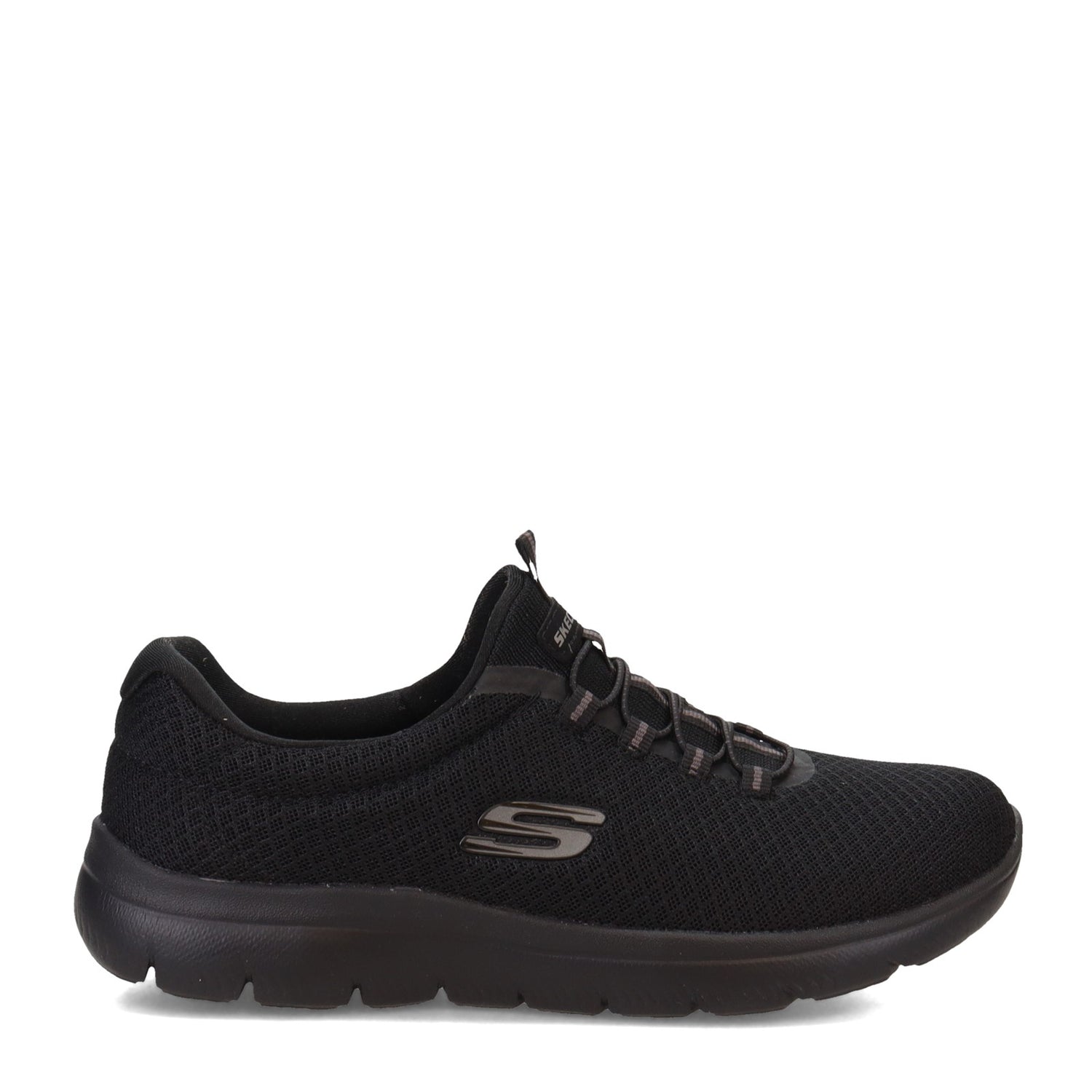 Peltz Shoes  Women's Skechers Summits Sneaker - Wide Width BLACK 12980W-BBK