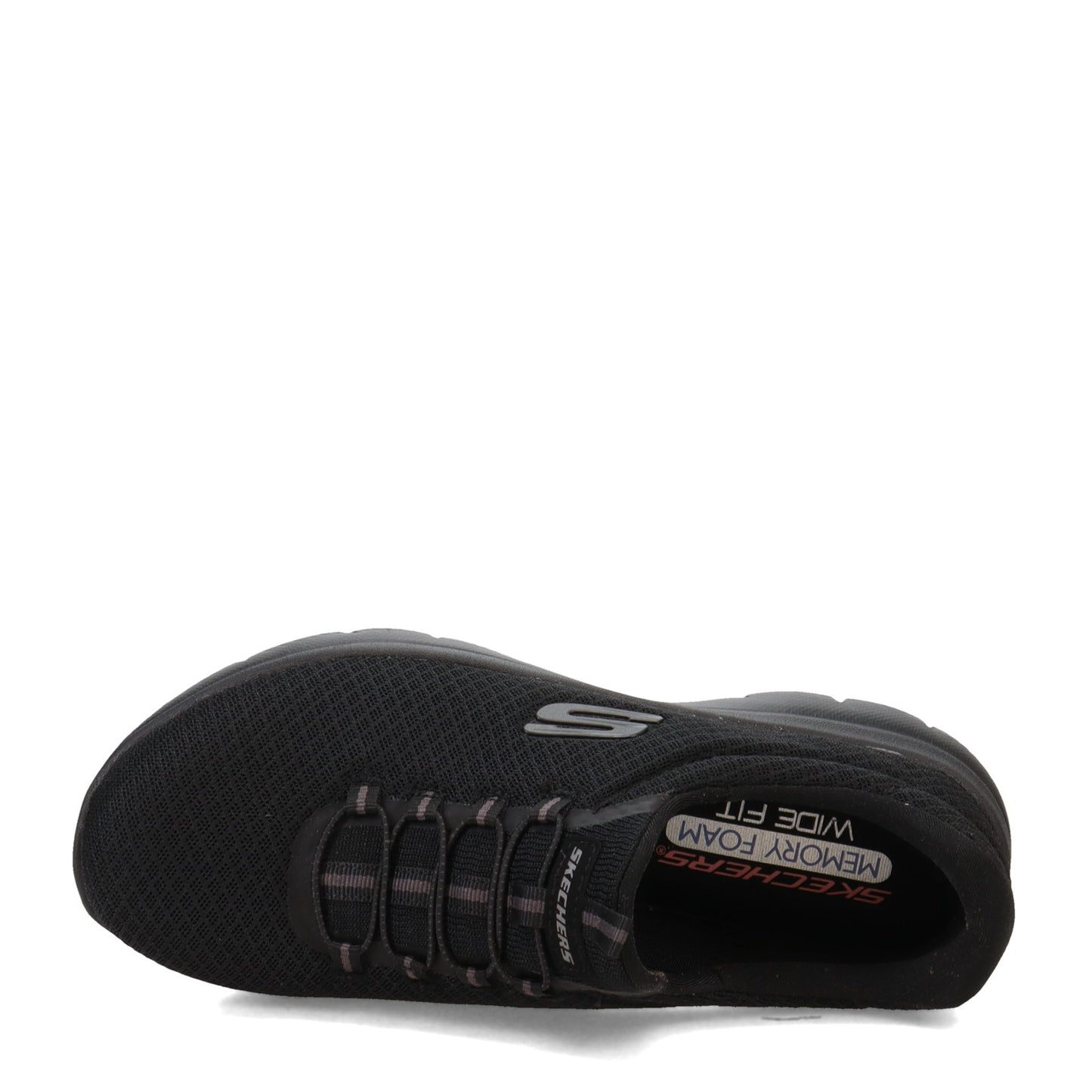 Peltz Shoes  Women's Skechers Summits Sneaker - Wide Width BLACK 12980W-BBK