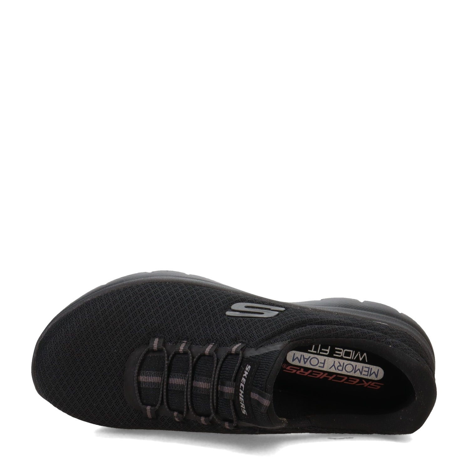 Peltz Shoes  Women's Skechers Summits Sneaker - Wide Width BLACK 12980W-BBK