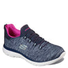 Peltz Shoes  Women's Skechers Summits - Quick Getaway NAVY / PINK 12983-NVHP