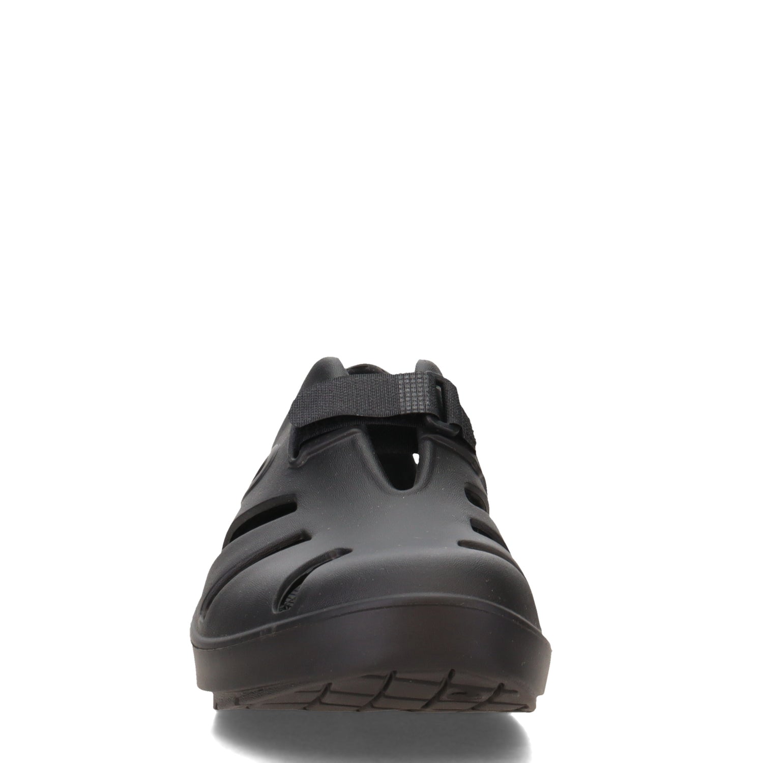 Peltz Shoes  Unisex Oofos OOcandoo Slip-On Recovery Shoe BLACK 1300-BLACK
