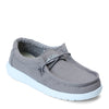 Peltz Shoes  Boy's Hey Dude Wally Slip-On - Little Kid & Big Kid GRAY 130133000