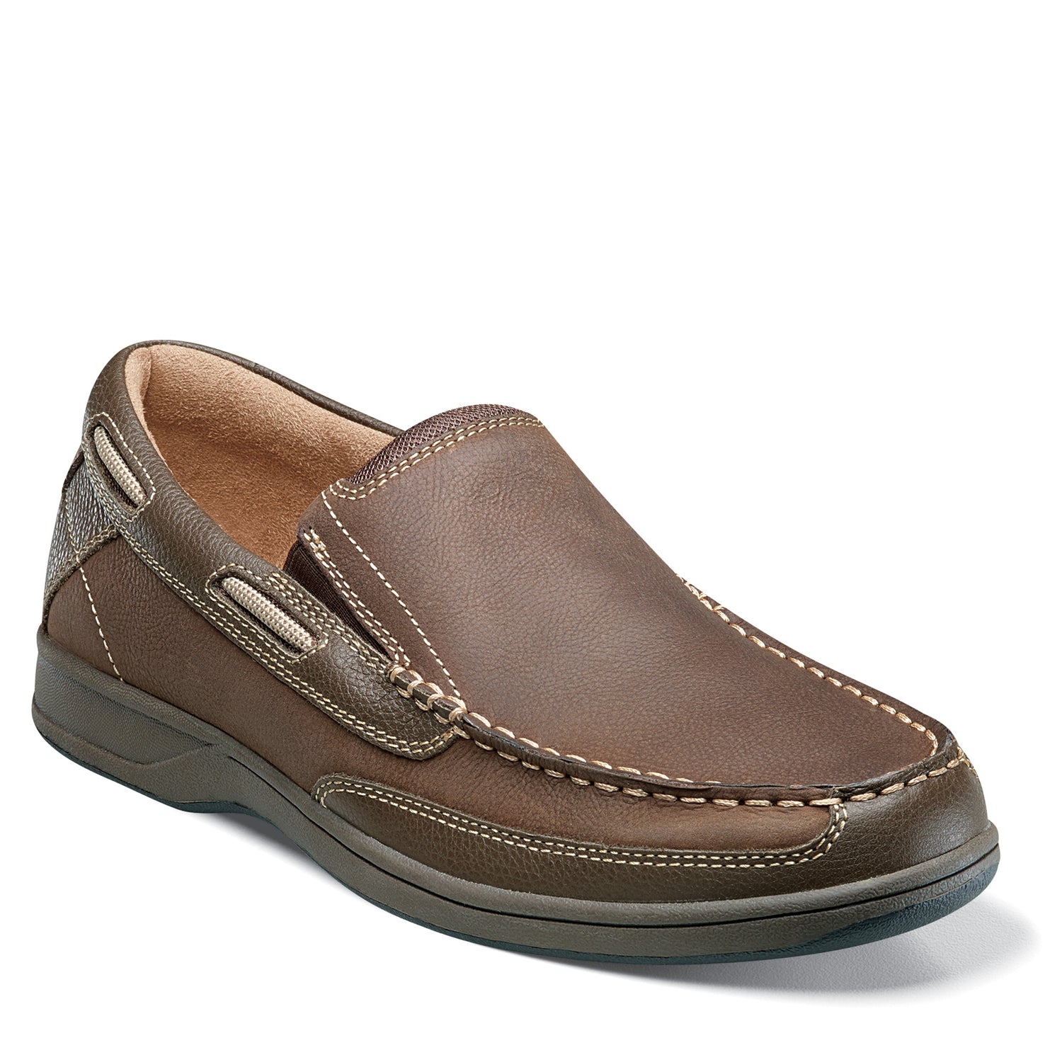 Peltz Shoes  Men's Florsheim Lakeside Slip On STONE 13158-275