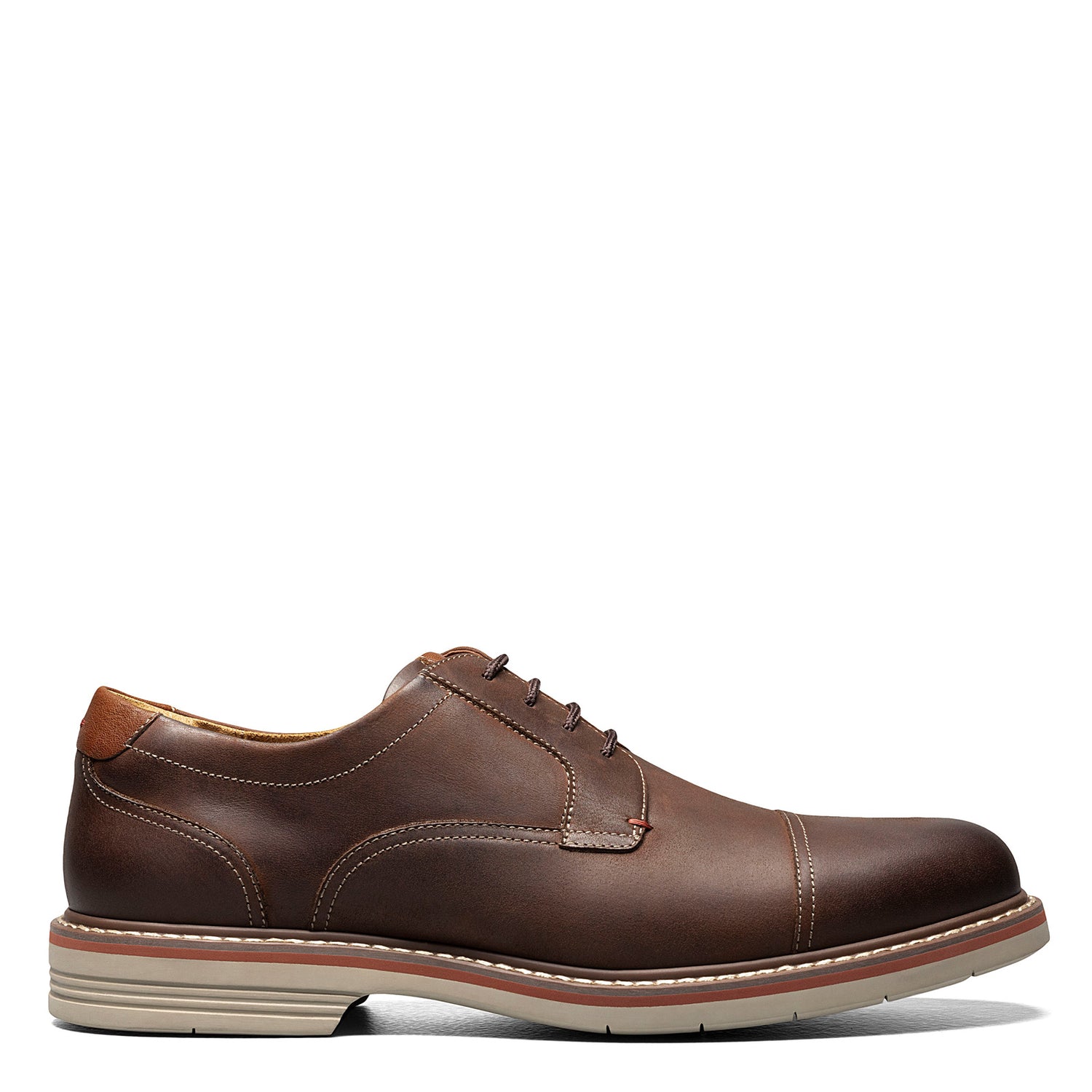 Peltz Shoes  Men's Florsheim Norwalk Cap Toe Oxford BROWN CRAZYHORSE 13368-215