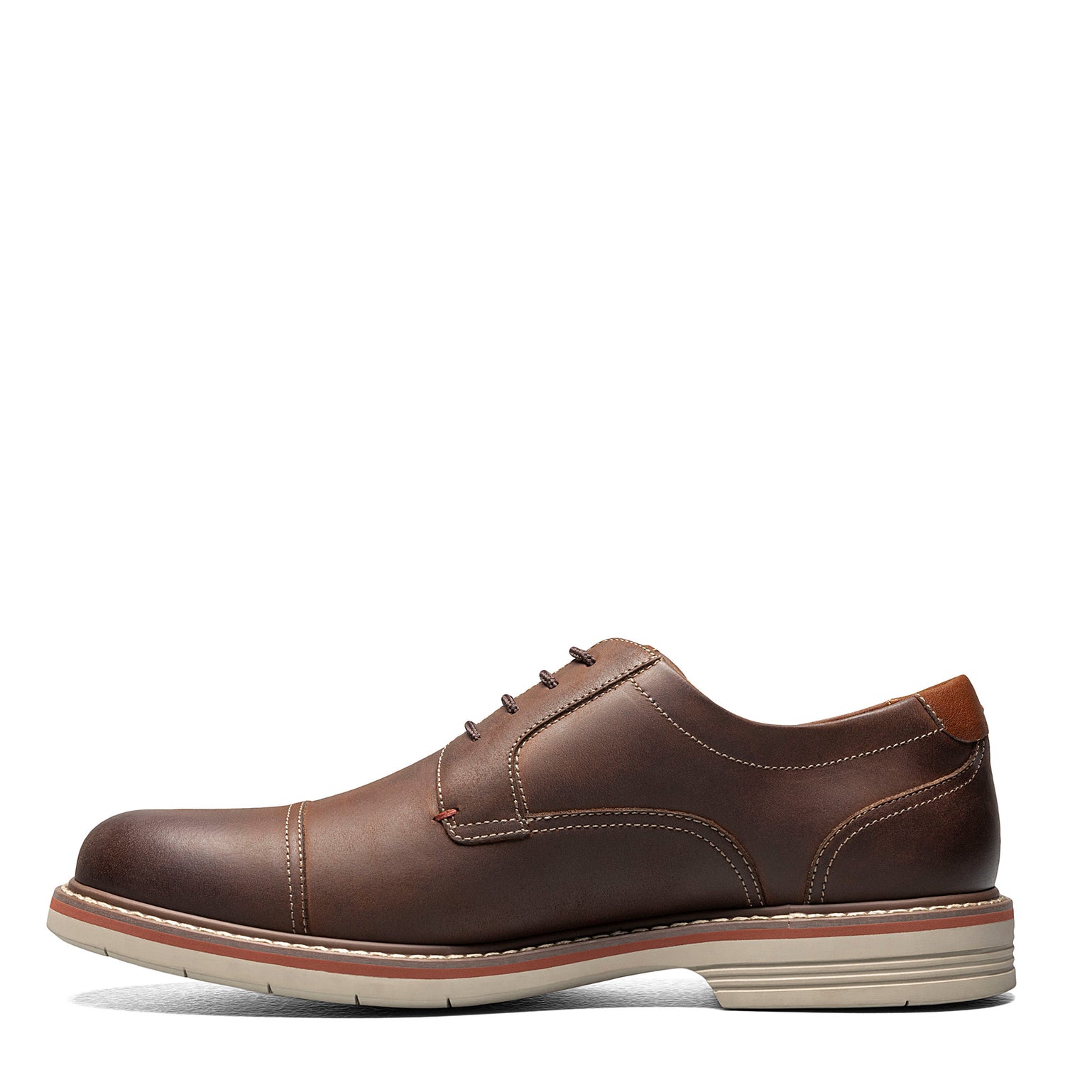 Peltz Shoes  Men's Florsheim Norwalk Cap Toe Oxford BROWN CRAZYHORSE 13368-215