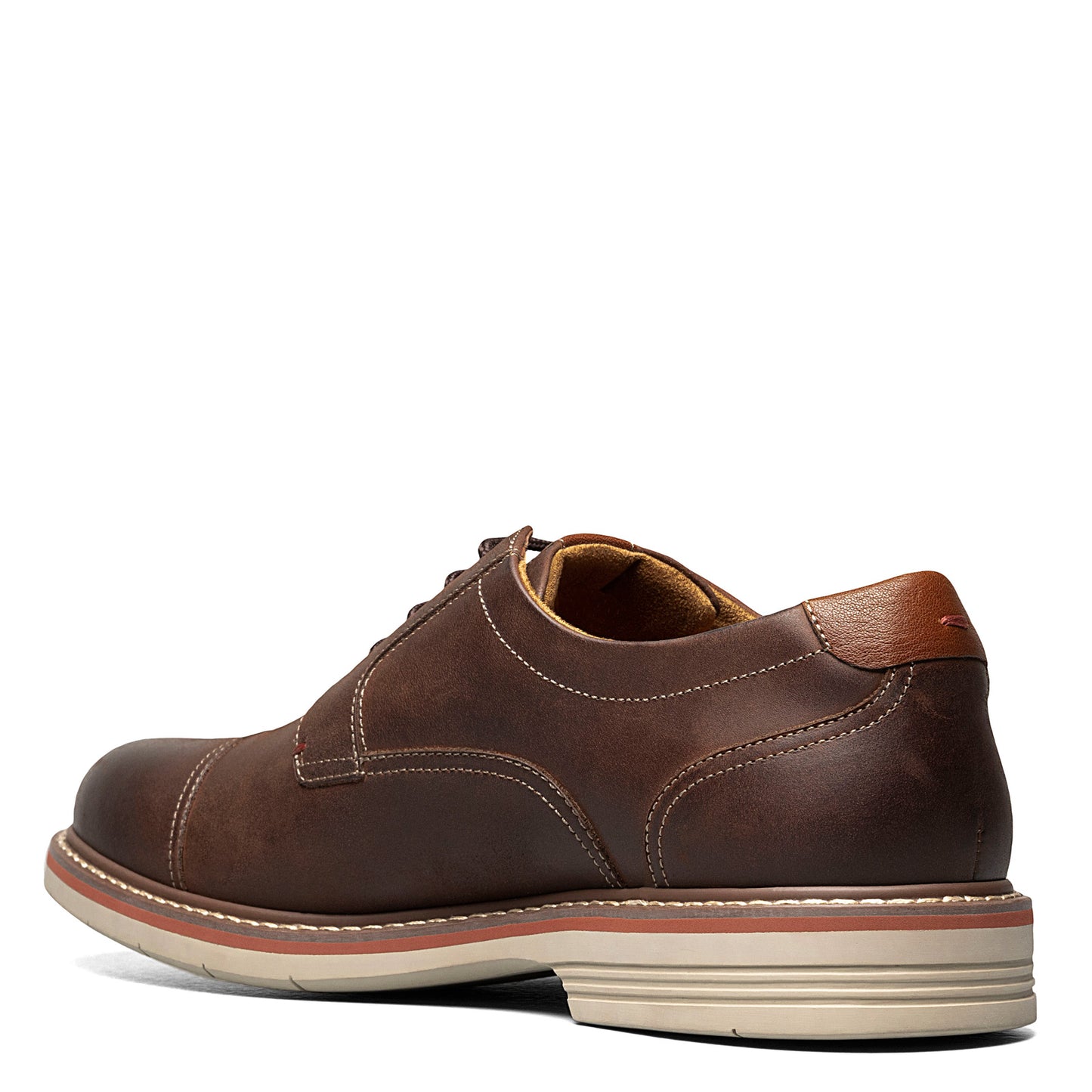 Peltz Shoes  Men's Florsheim Norwalk Cap Toe Oxford BROWN CRAZYHORSE 13368-215