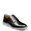 Peltz Shoes  Men's Florsheim Norwalk Plain Toe Oxford Black Shiny Mix 13369-001