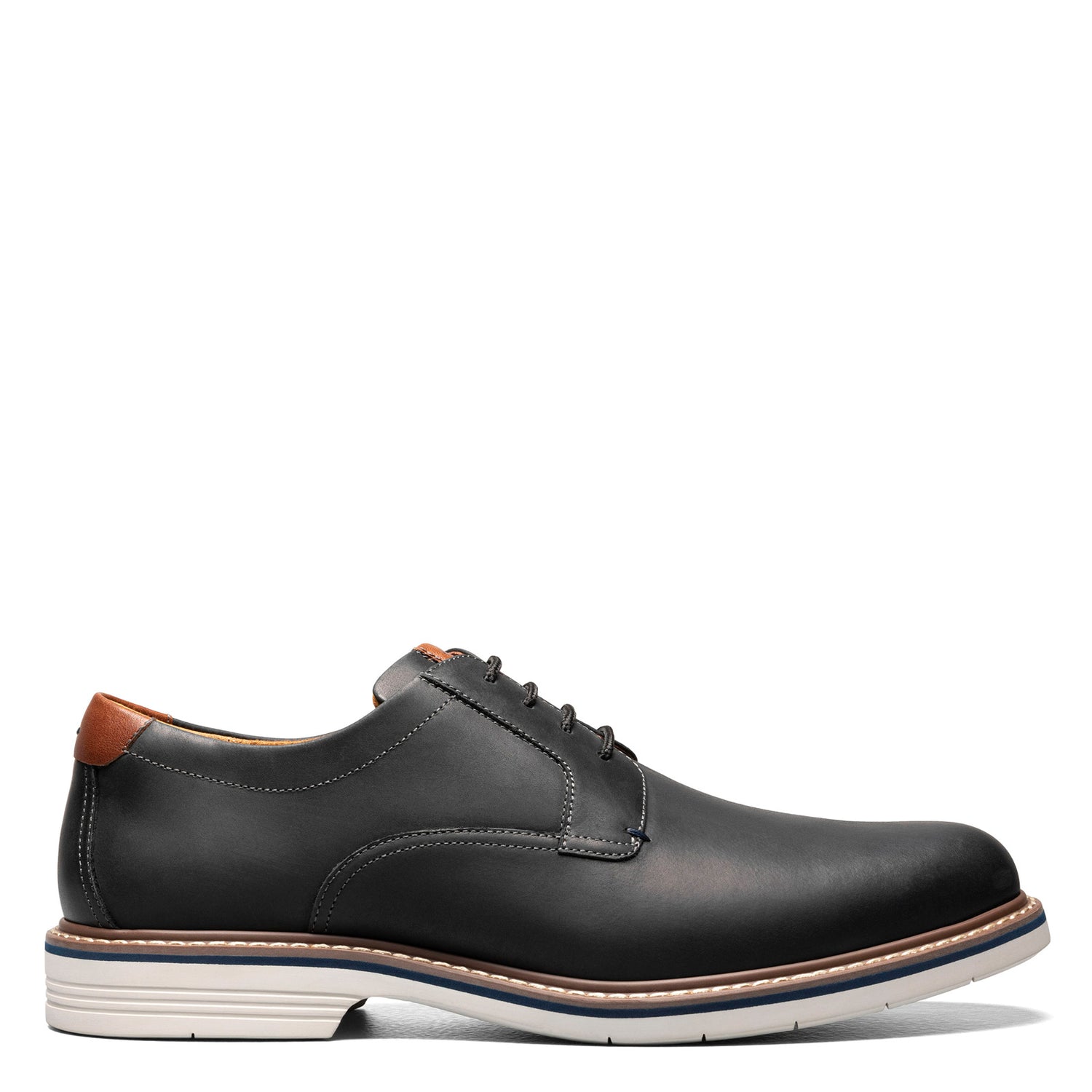 Peltz Shoes  Men's Florsheim Norwalk Plain Toe Oxford BLACK 13369-010
