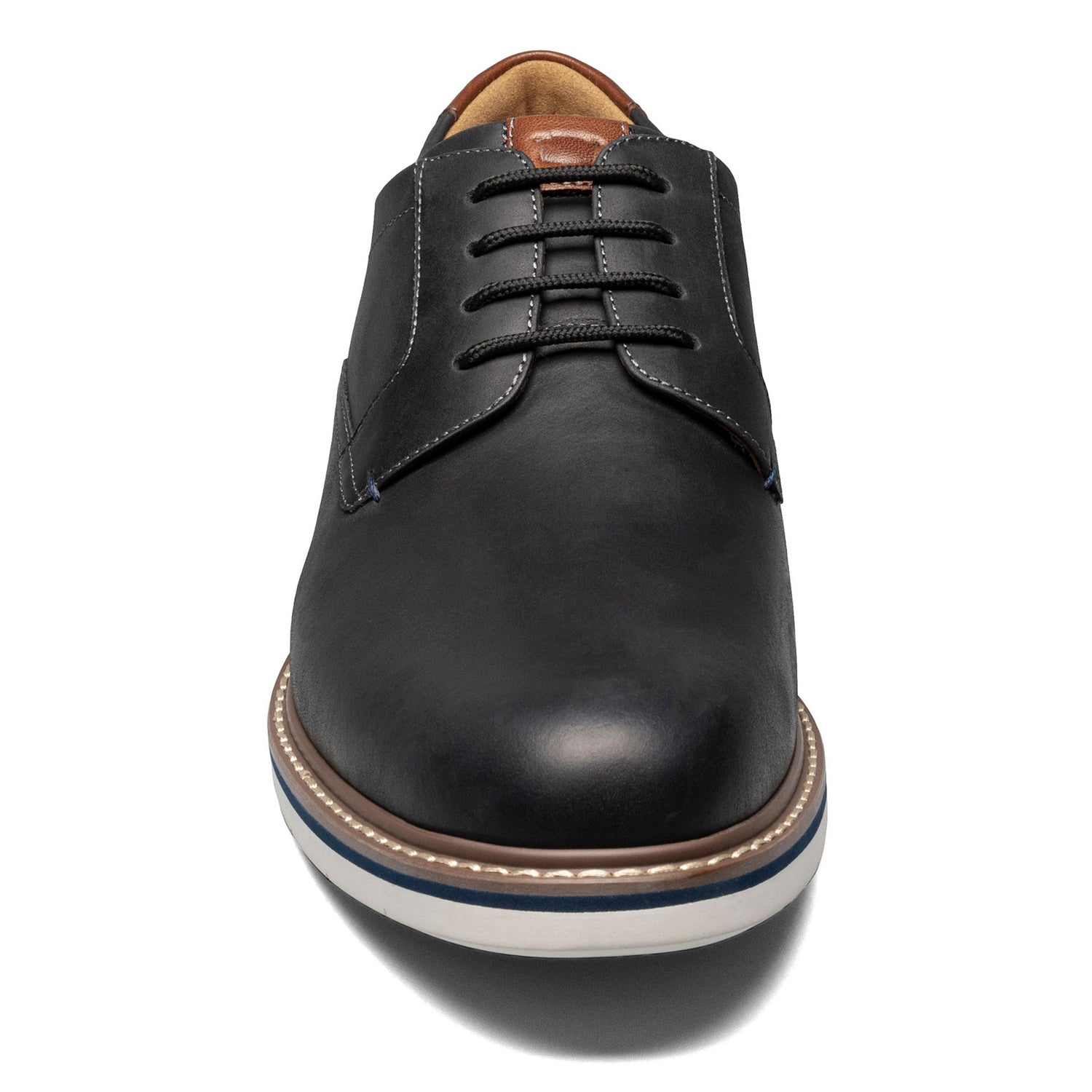 Peltz Shoes  Men's Florsheim Norwalk Plain Toe Oxford BLACK 13369-010
