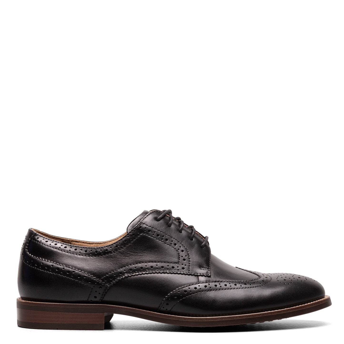 Peltz Shoes  Men's Florsheim Rucci Wingtip Oxford BLACK 13383-001
