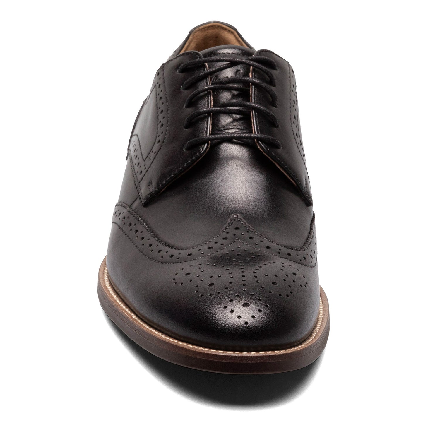 Peltz Shoes  Men's Florsheim Rucci Wingtip Oxford BLACK 13383-001