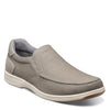 Peltz Shoes  Men's Florsheim Lakeside Canvas Moc Slip On GREY 13401-020