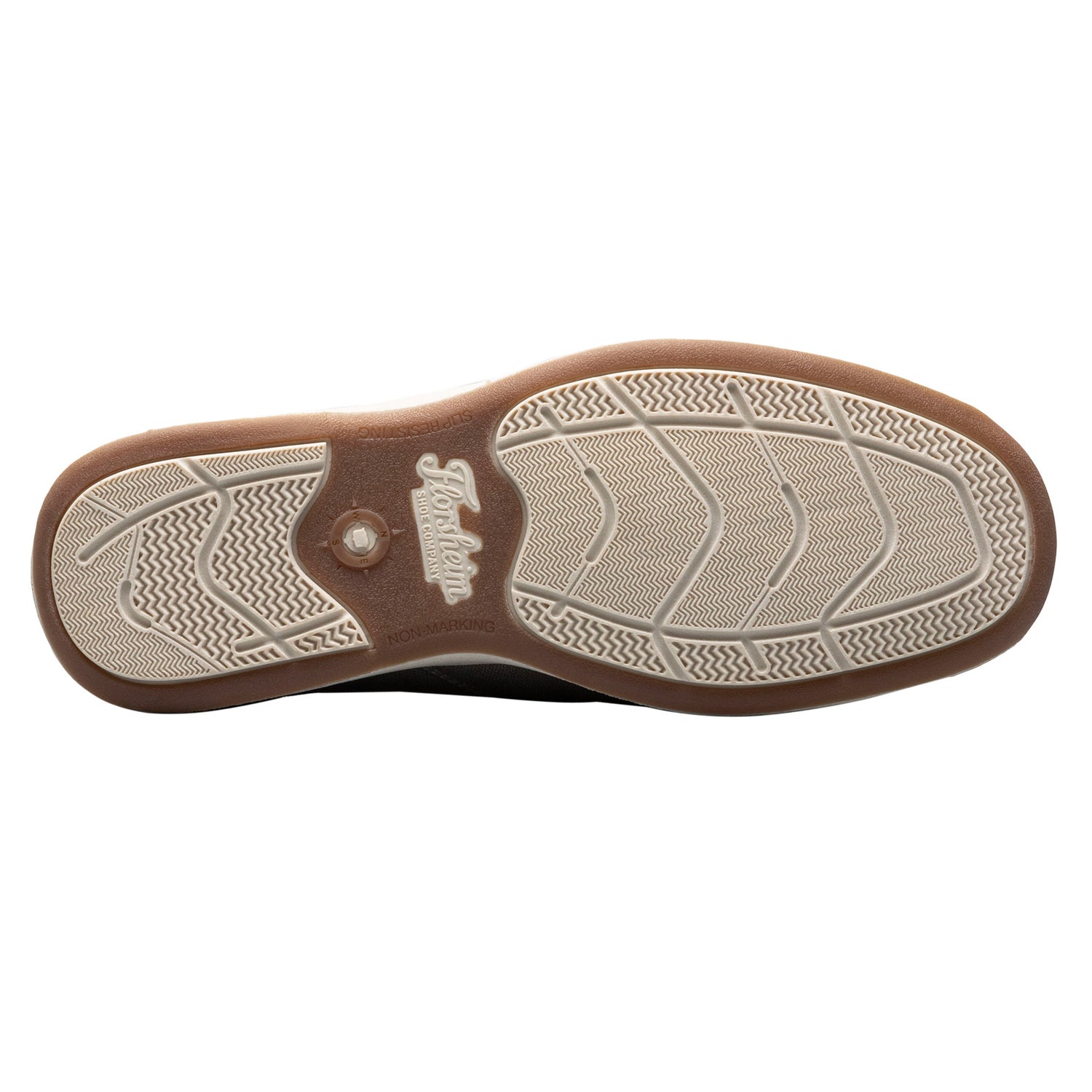 Peltz Shoes  Men's Florsheim Lakeside Canvas Moc Slip On GREY 13401-020