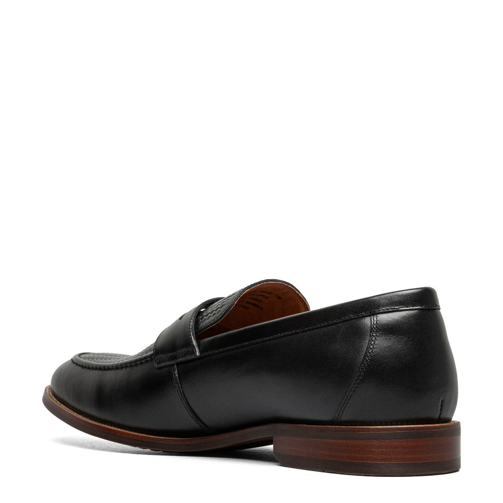 Men's Florsheim Rucci Weave Moc Toe Penny Loafer BLACK 13408-001