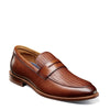 Peltz Shoes  Men's Florsheim Rucci Weave Moc Toe Penny Loafer Cognac 13408-221