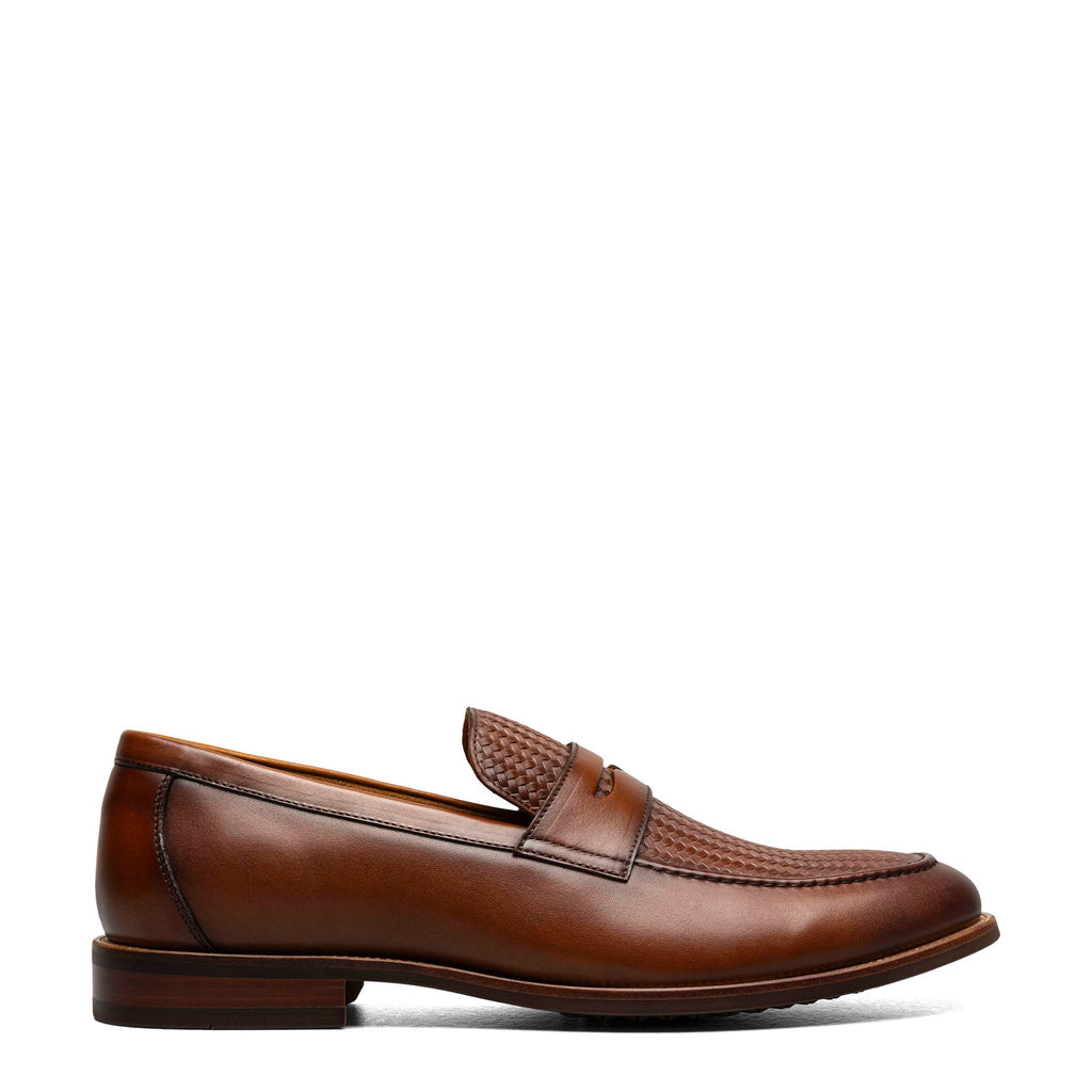 Men's Florsheim Rucci Weave Moc Toe Penny Loafer COGNAC 13408-221