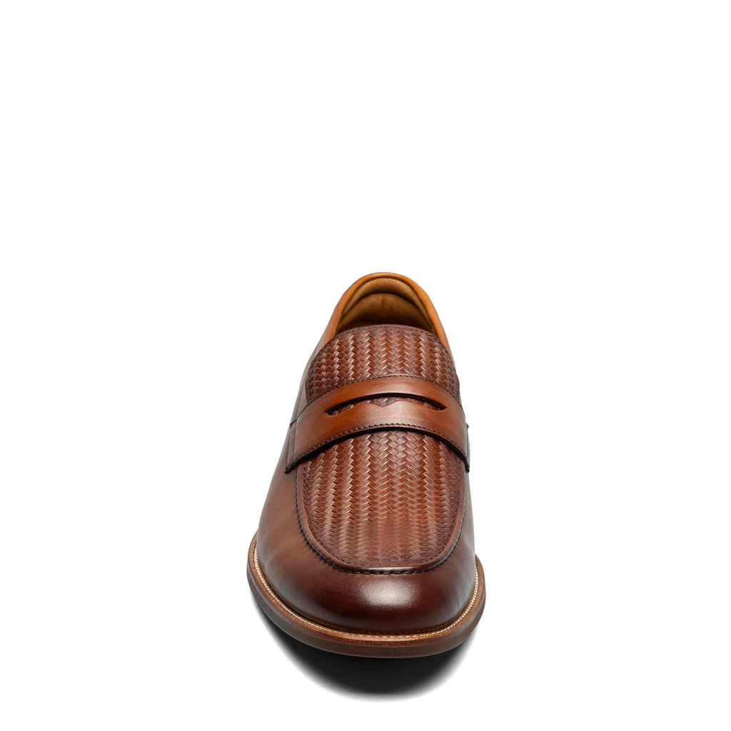 Men's Florsheim Rucci Weave Moc Toe Penny Loafer COGNAC 13408-221