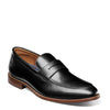 Peltz Shoes  Men's Florsheim Rucci Moc Toe Penny Loafer BLACK 13409-001