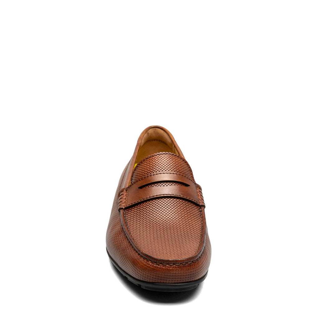 [POS] Men's Florsheim Motor Moc Toe Penny Driver COGNAC WEAVE PRINT 13411-221-POS
