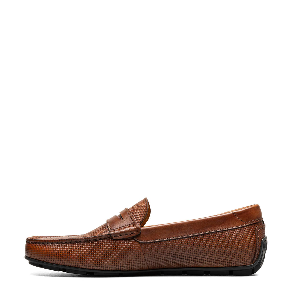 [POS] Men's Florsheim Motor Moc Toe Penny Driver COGNAC WEAVE PRINT 13411-221-POS