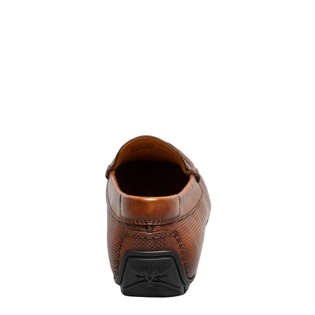 [POS] Men's Florsheim Motor Moc Toe Penny Driver COGNAC WEAVE PRINT 13411-221-POS