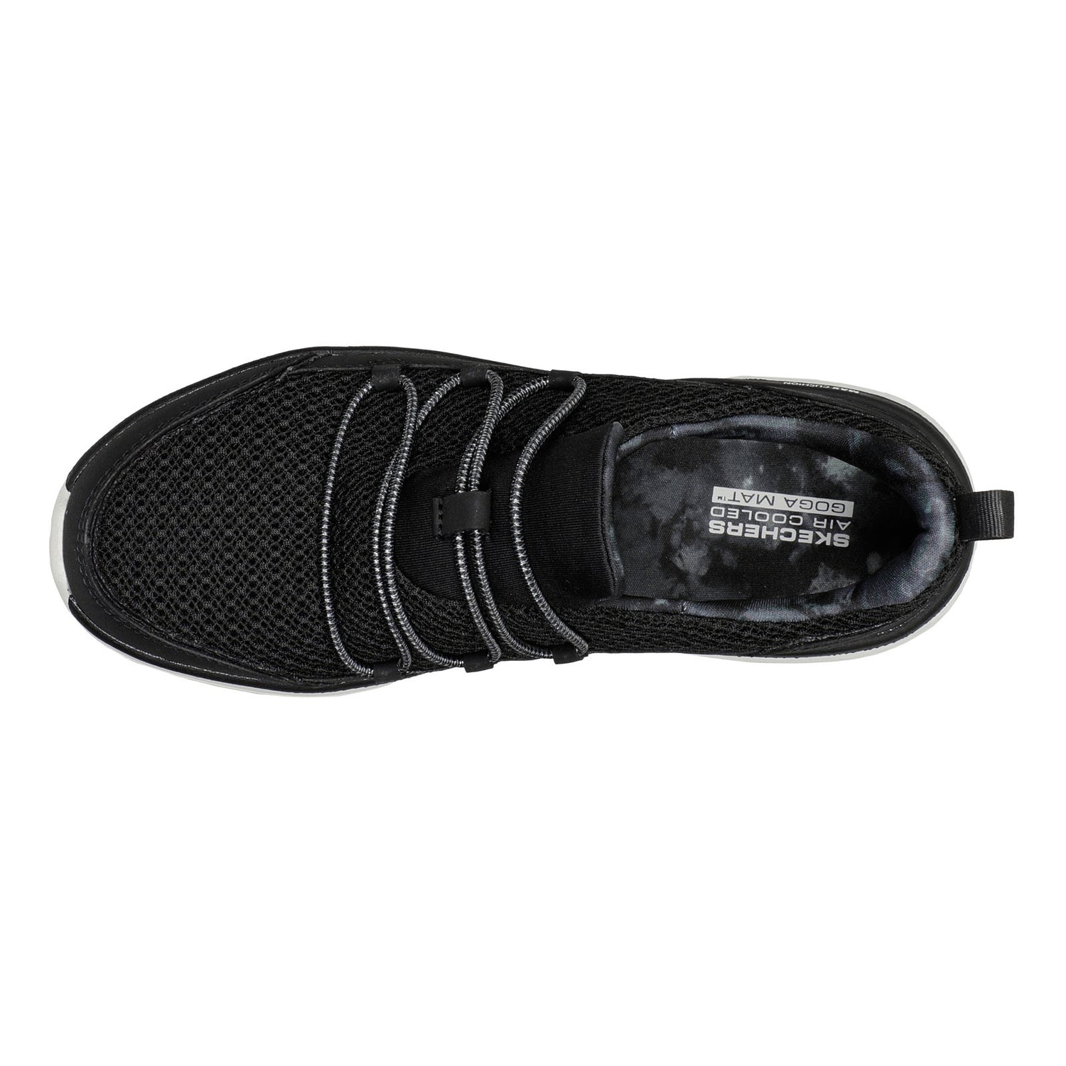 Peltz Shoes  Women's Skechers Max Cushioning Lite - Soaring Skies Sneaker BLACK 136739-BLK