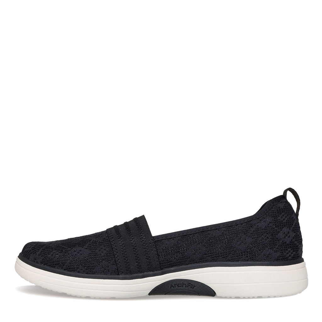 Women's Skechers Arch Fit Inspire - Nova Flat BLACK  WHITE 138698-BKW