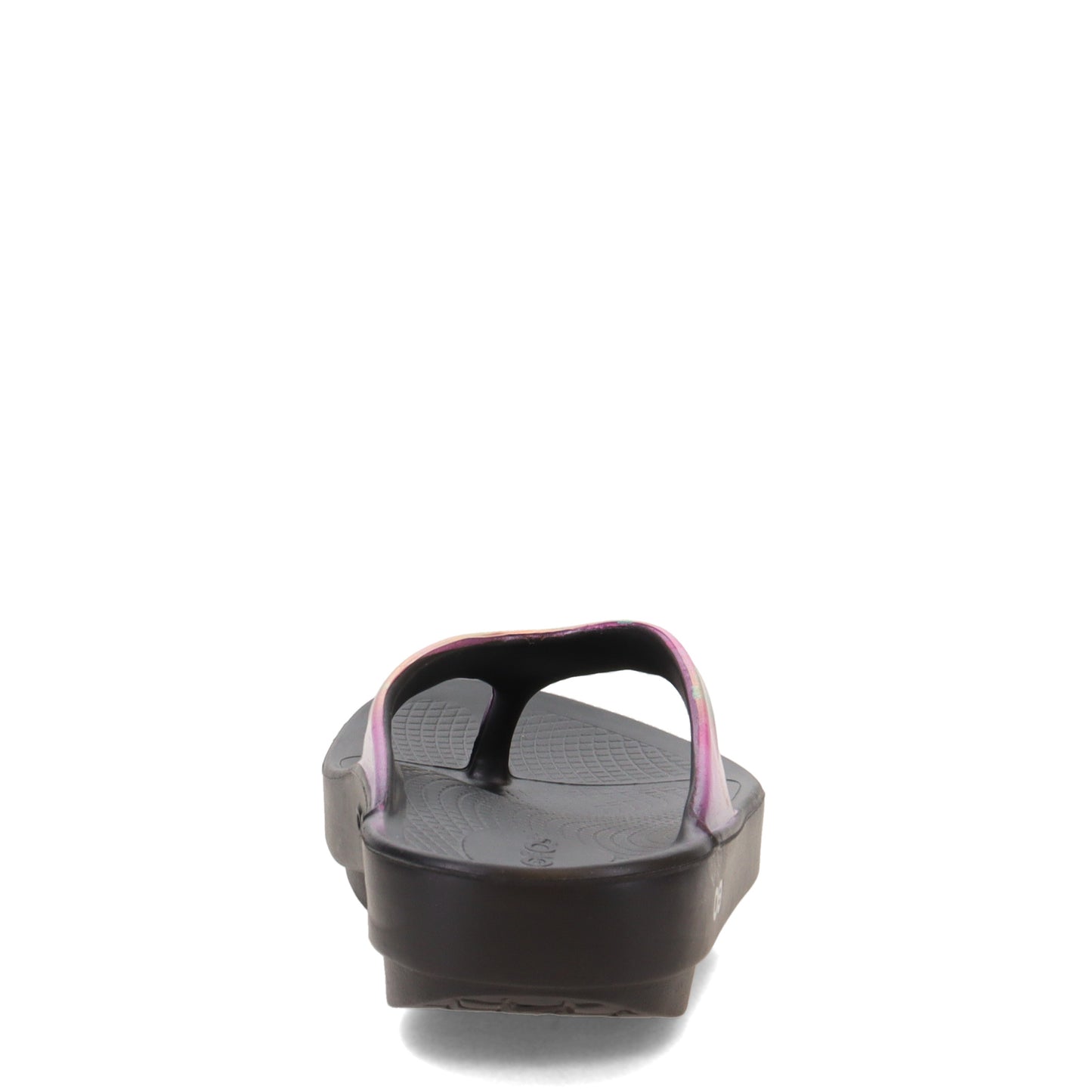 Peltz Shoes  Women's Oofos OOlala Luxe Sandal BLACK MAGENTA 1401-BLACKMAG