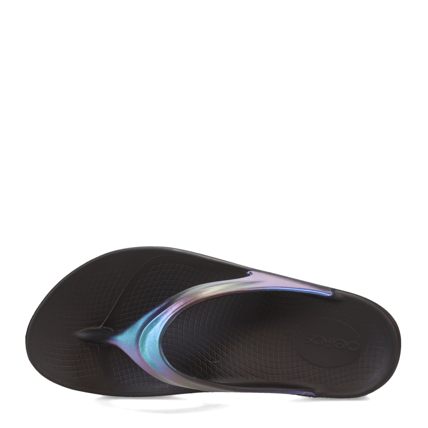 Peltz Shoes  Women's Oofos OOlala Luxe Sandal Midnight Spectre 1401-MIDNIGHT