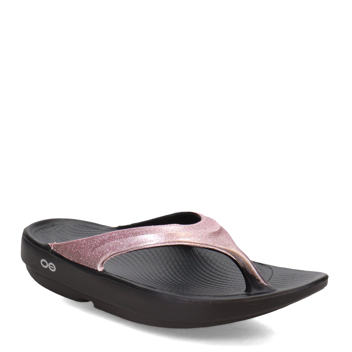 Peltz Shoes  Women's Oofos OOlala Luxe Sandal ROSE SHINE 1401-ROSE