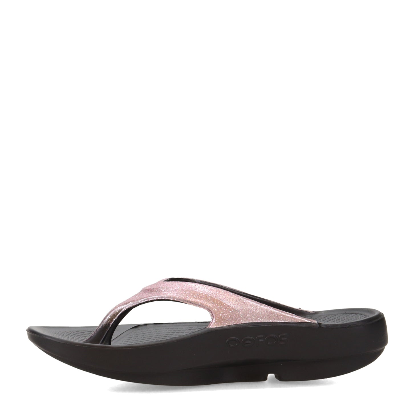 Peltz Shoes  Women's Oofos OOlala Luxe Sandal ROSE SHINE 1401-ROSE