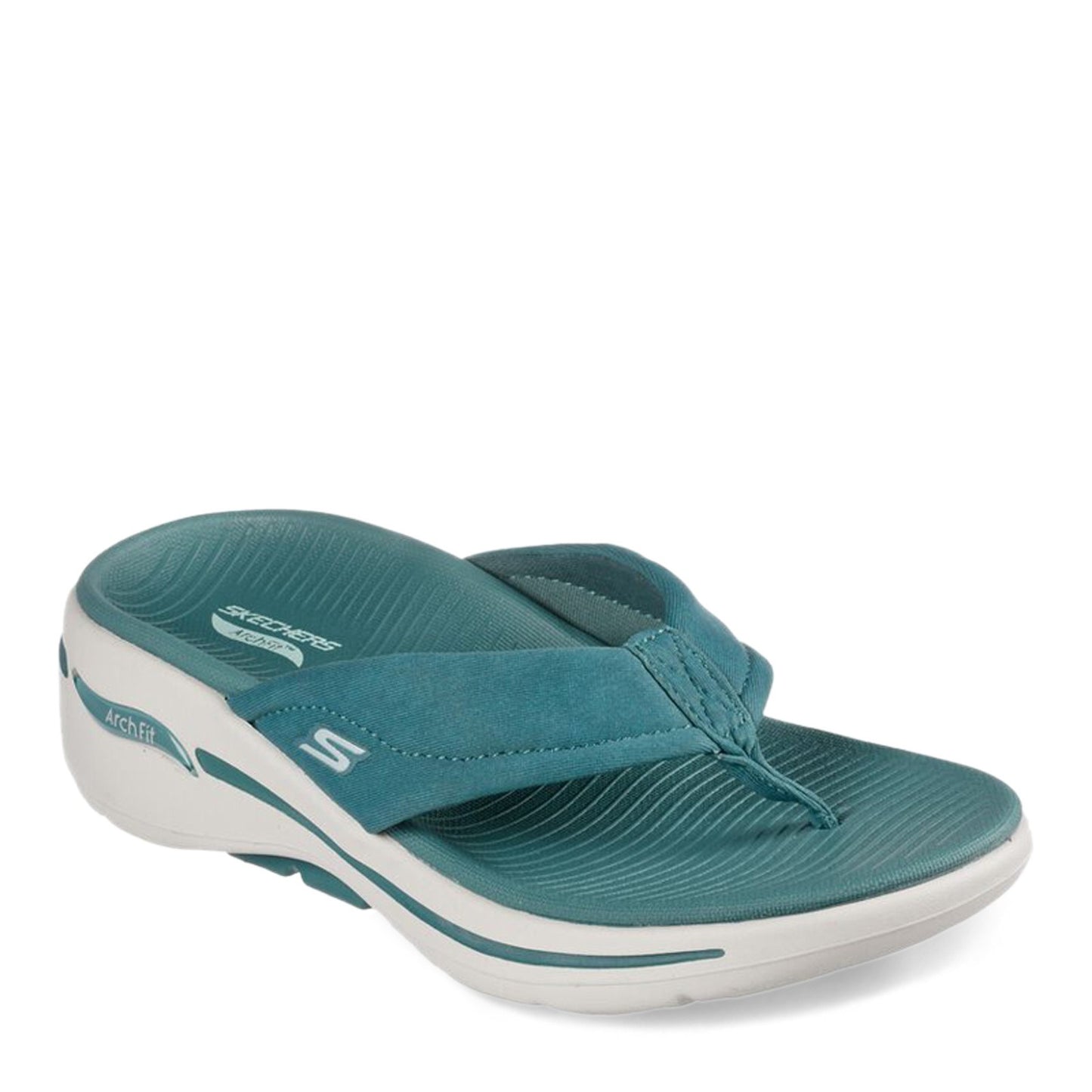 Peltz Shoes  Women's Skechers GOwalk Arch Fit - Astound Sandal TEAL 140220-TEAL