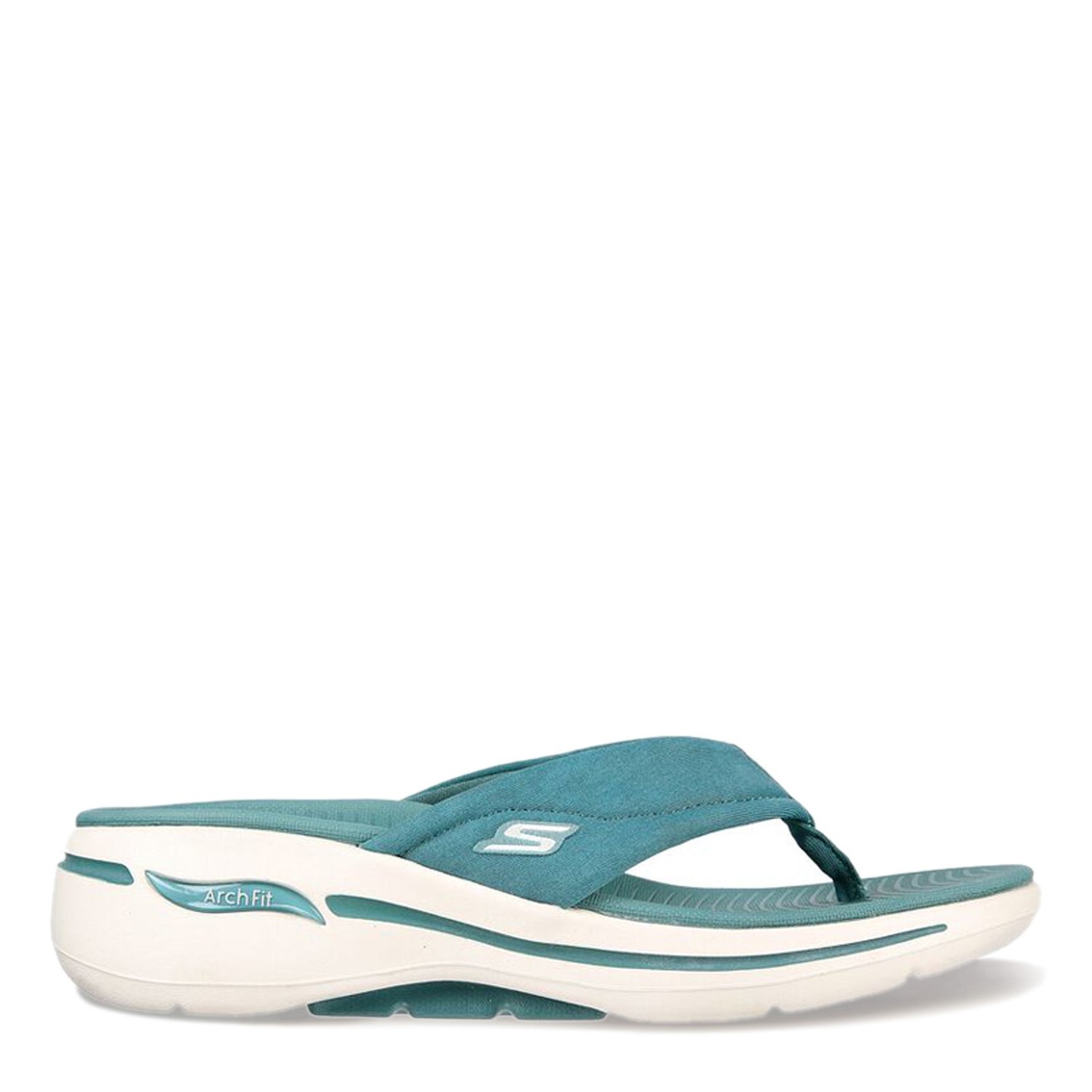 Peltz Shoes  Women's Skechers GOwalk Arch Fit - Astound Sandal TEAL 140220-TEAL