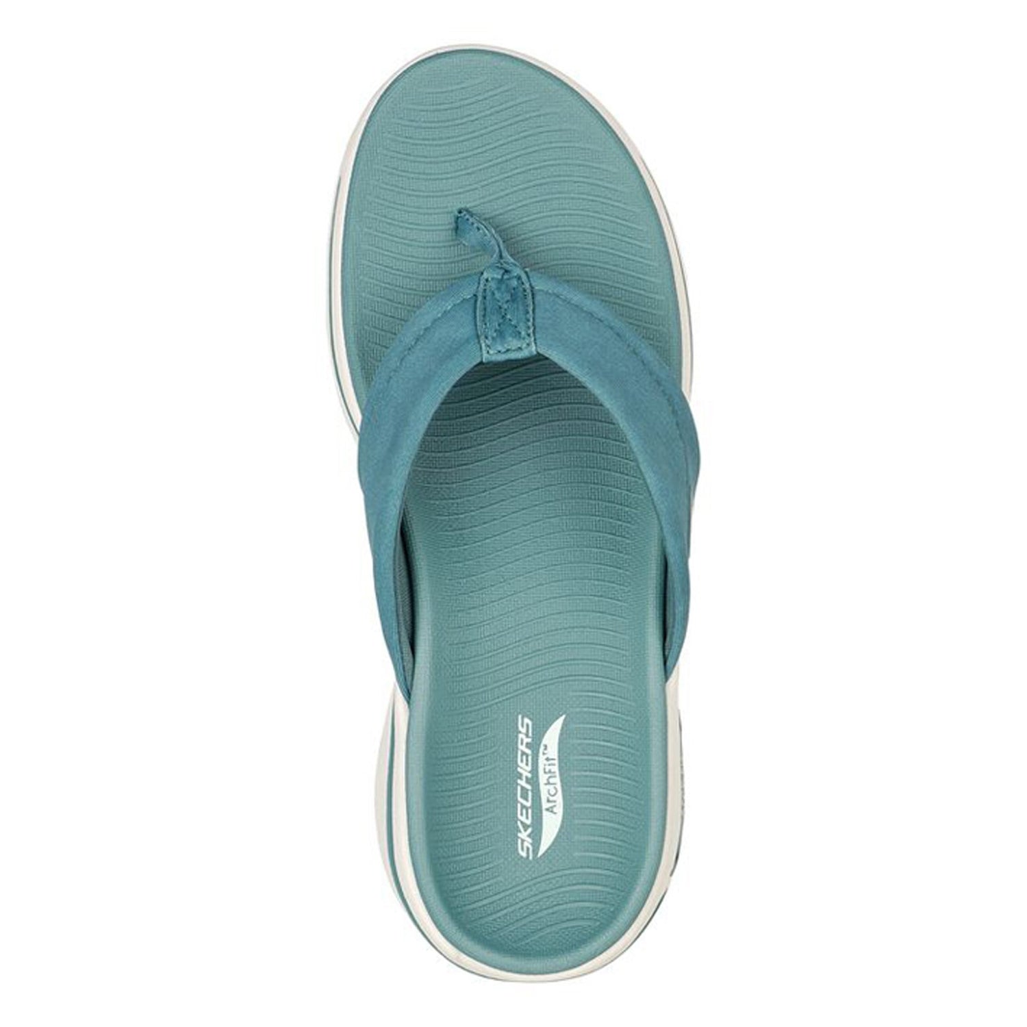 Peltz Shoes  Women's Skechers GOwalk Arch Fit - Astound Sandal TEAL 140220-TEAL