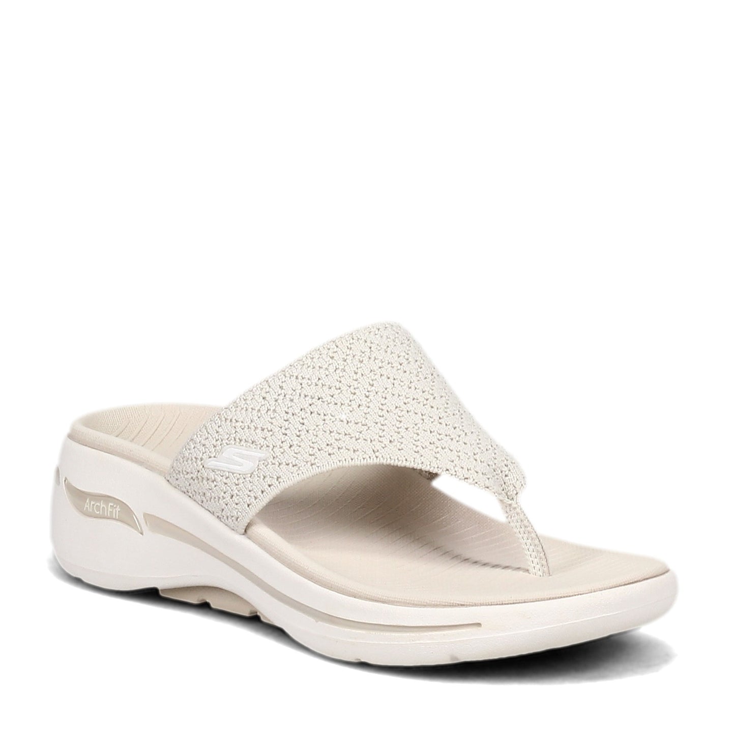 Peltz Shoes  Women's Skechers GOwalk Arch Fit - Weekender Sandal NATURAL 140221-NAT