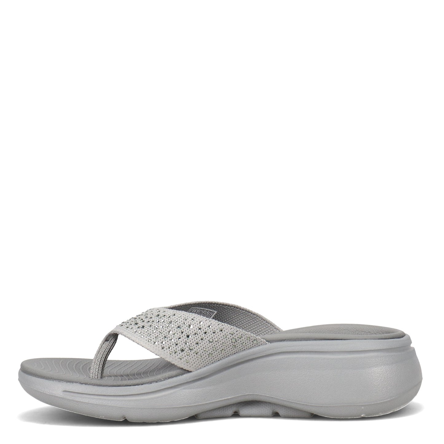 Peltz Shoes  Women's Skechers GOwalk Arch Fit - Dazzle Sandal GRAY 140228-GRY
