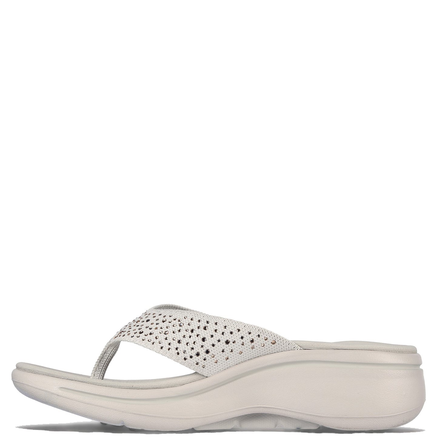 Peltz Shoes  Women's Skechers GOwalk Arch Fit - Dazzle Sandal BEIGE 140228-NAT