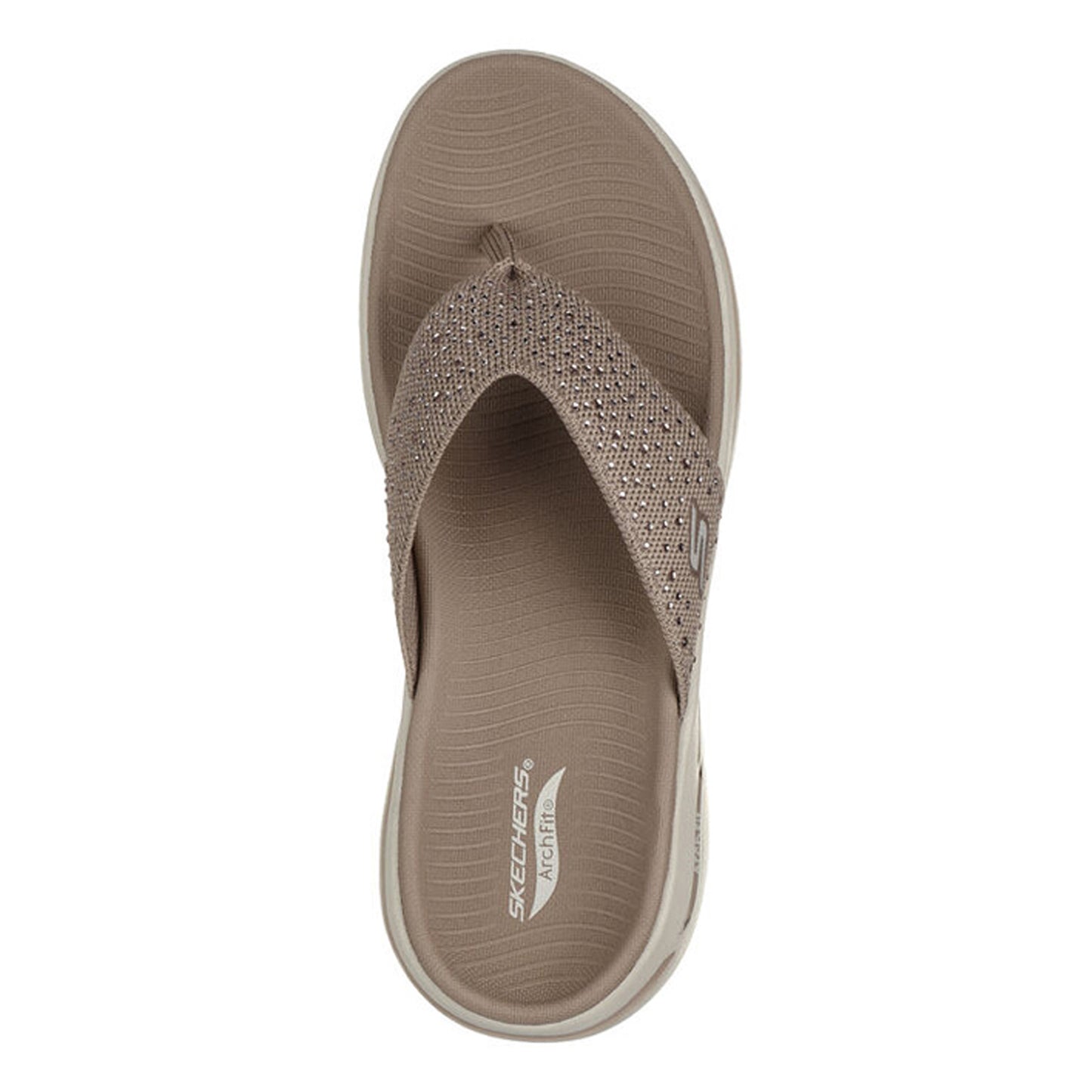 Peltz Shoes  Women's Skechers GOwalk Arch Fit - Dazzle Sandal Taupe 140228-TPE