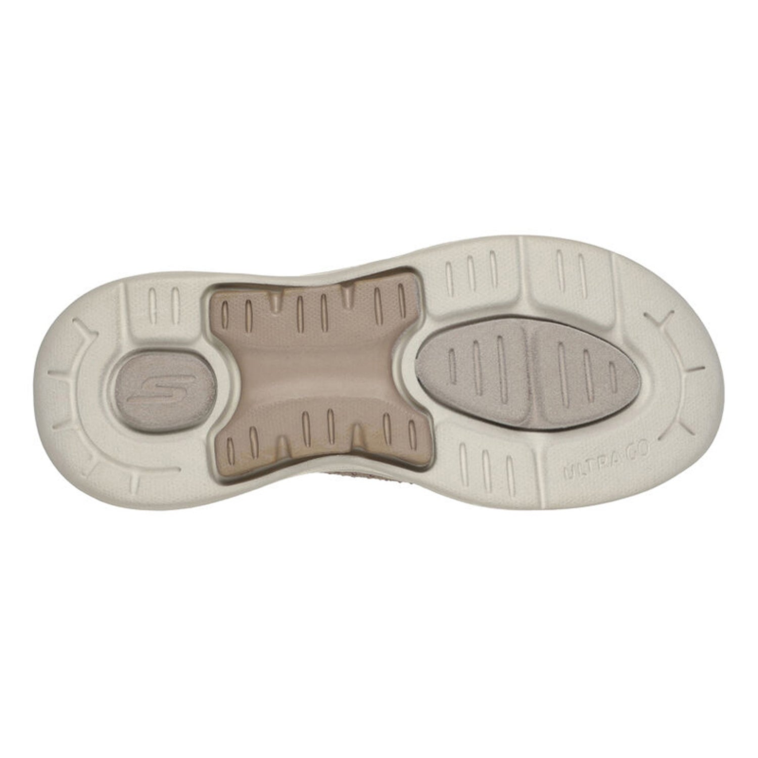 Peltz Shoes  Women's Skechers GOwalk Arch Fit - Dazzle Sandal Taupe 140228-TPE