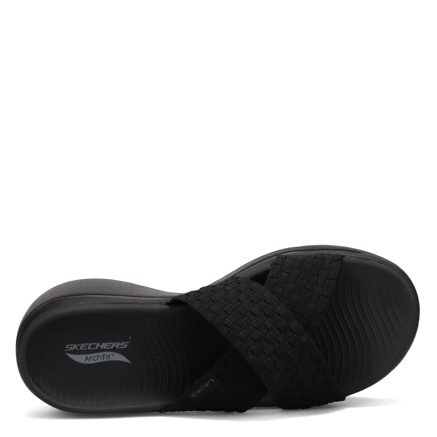 Peltz Shoes  Women's Skechers GOwalk Arch Fit - Wondrous Sandal BLACK 140235-BBK