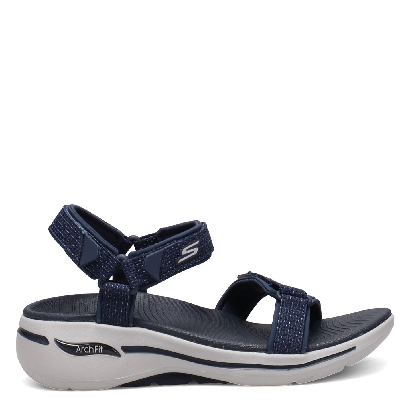 Peltz Shoes  Women's Skechers GOwalk Arch Fit - Cruise Around Sandal NAVY 140251-NVY