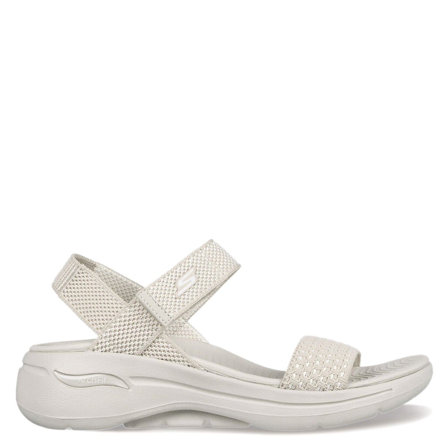 Peltz Shoes  Women's Skechers GO WALK Arch Fit - Polished Sandal NATURAL 140264-NAT