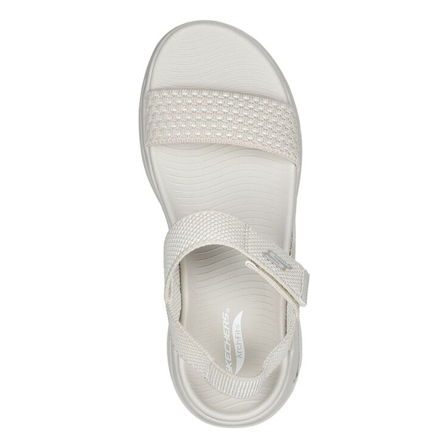 Peltz Shoes  Women's Skechers GO WALK Arch Fit - Polished Sandal NATURAL 140264-NAT