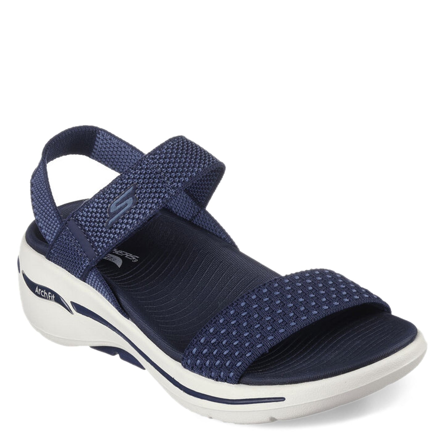 Peltz Shoes  Women's Skechers GO WALK Arch Fit - Polished Sandal NAVY 140264-NVY