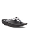 Peltz Shoes  Women's Oofos OOlala Sandal BLACK SNAKE PRINT 1403-BLKSNK