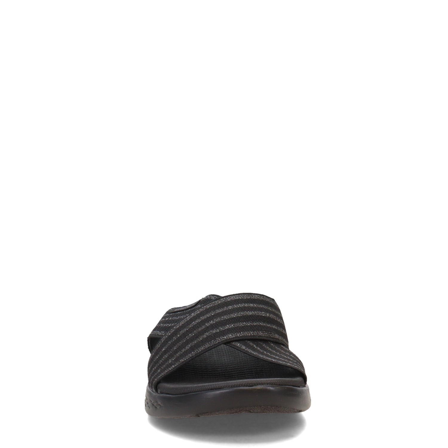 Peltz Shoes  Women's Skechers On the GO 600 - Stunning Sandal BLACK 140740-BKGY