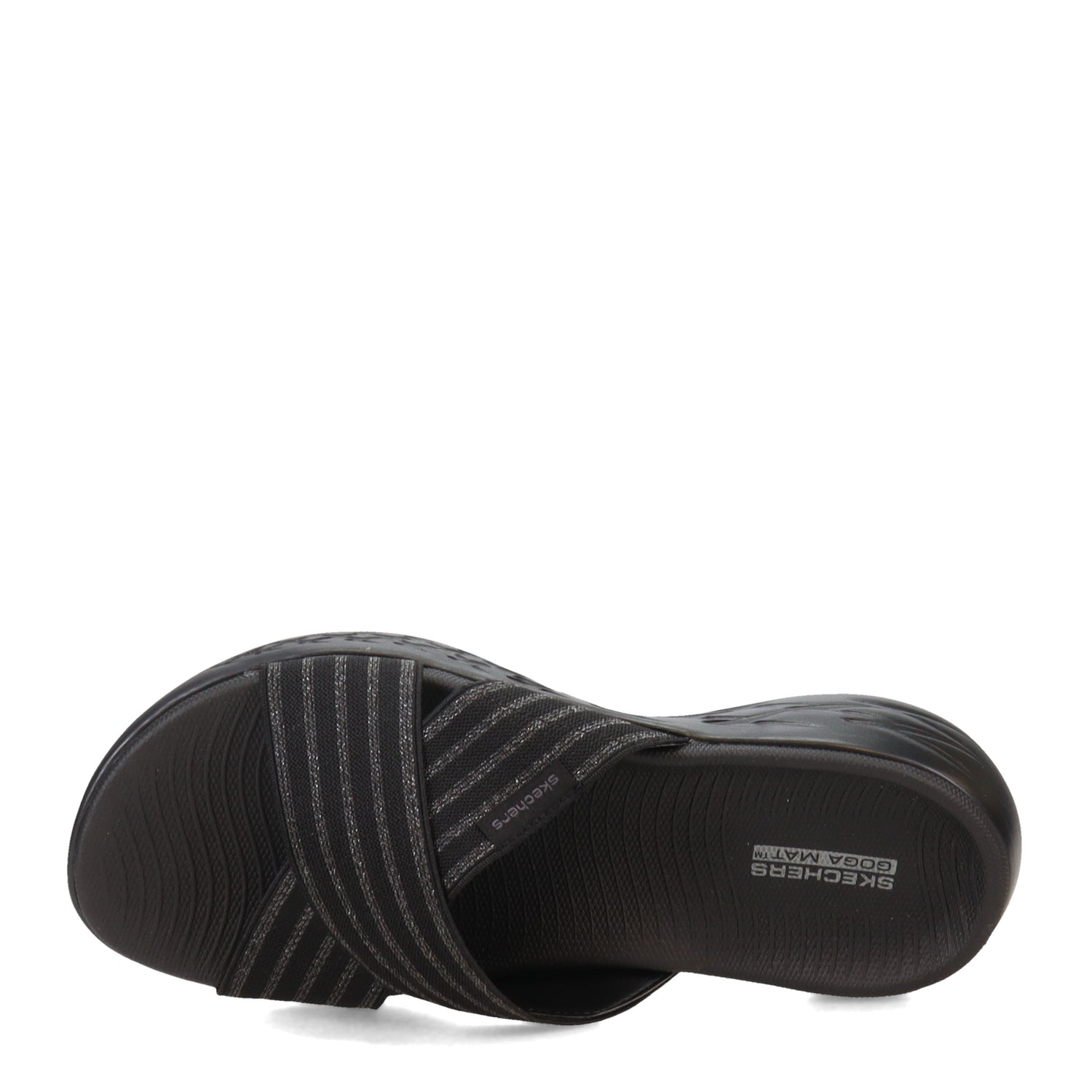 Peltz Shoes  Women's Skechers On the GO 600 - Stunning Sandal BLACK 140740-BKGY