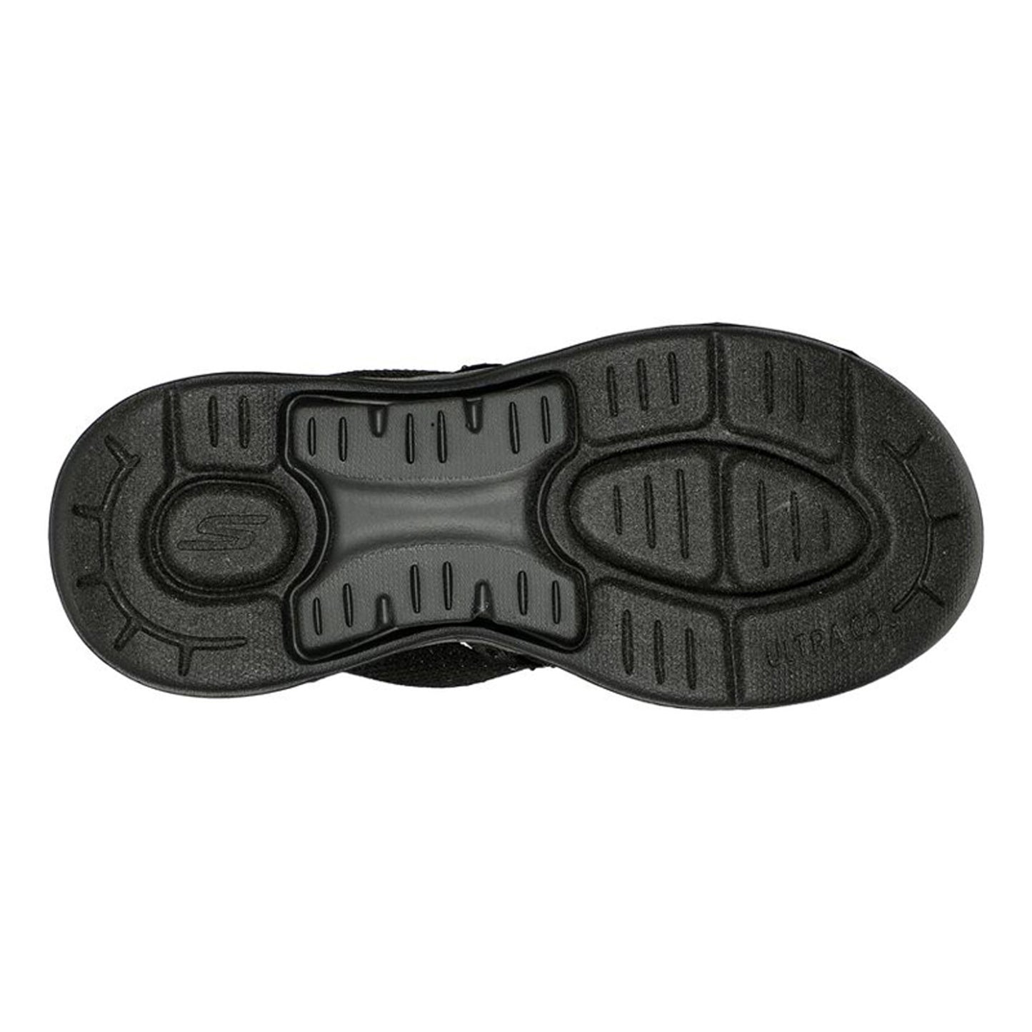 Peltz Shoes  Women's Skechers GO WALK Arch Fit - Glisten Sandal BLACK 140830-BBK