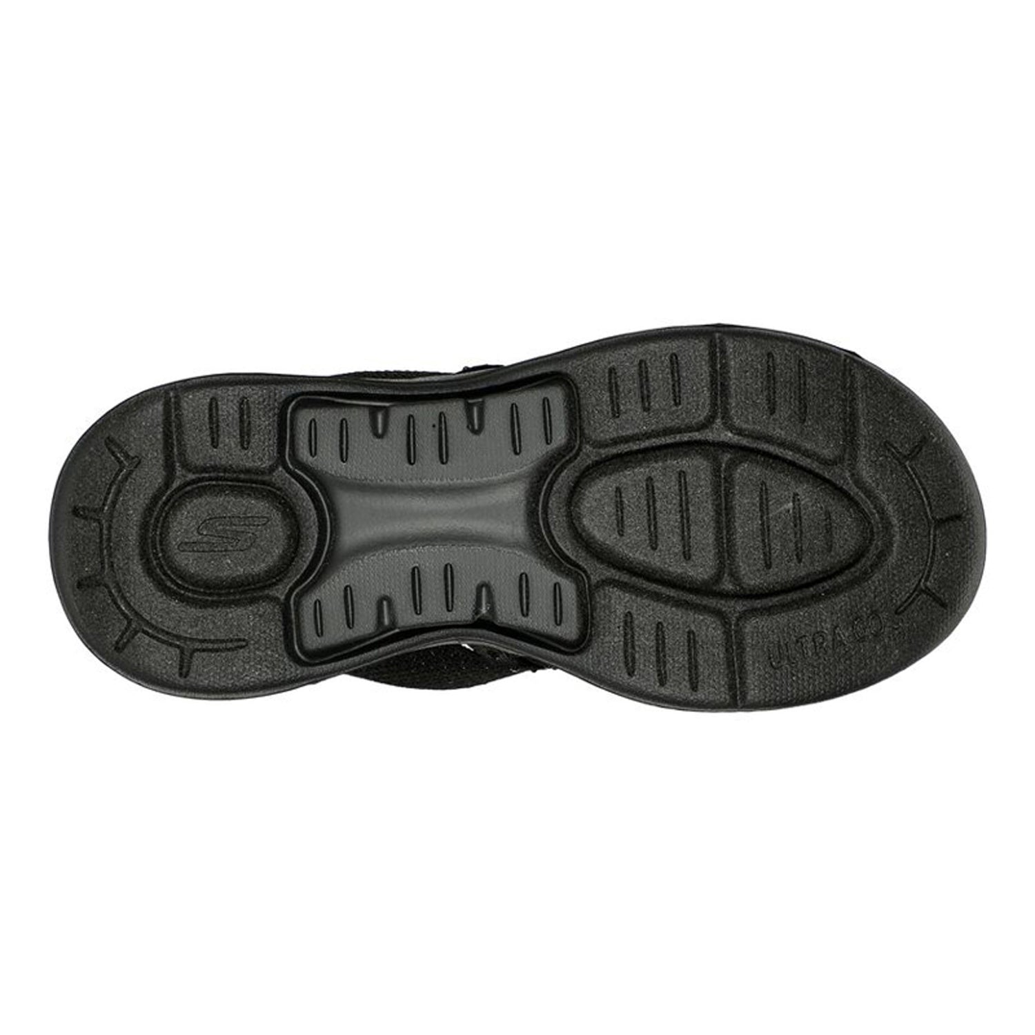 Peltz Shoes  Women's Skechers GO WALK Arch Fit - Glisten Sandal BLACK 140830-BBK