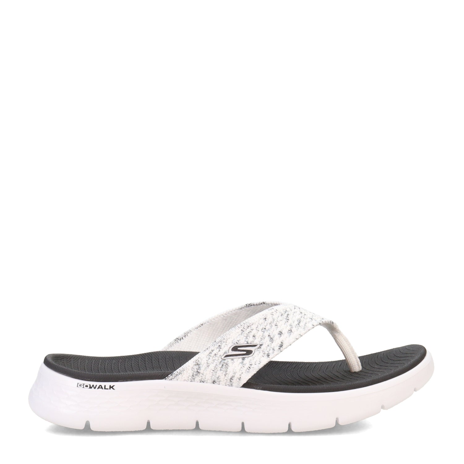Peltz Shoes  Women's Skechers On the GO Walk Flex Sandal WHITE 141400-WBK